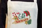 Christmas Elf Embroidered Adult Apron Great Gift!