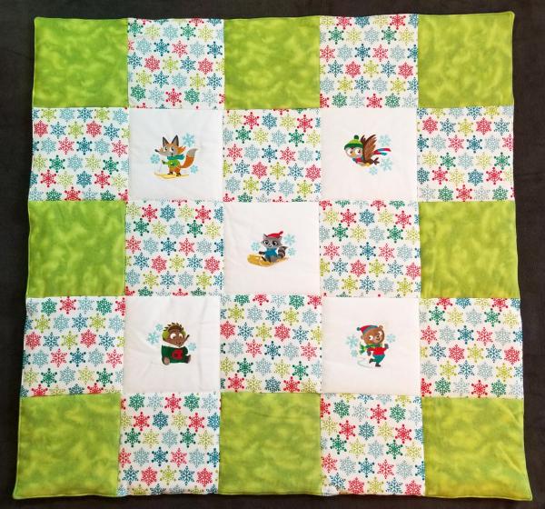 Winter Animals Soft Flannel Blanket picture