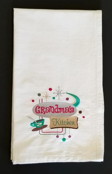 Grandma's Kitchen Retro Extra Large Flour Sack Towels picture