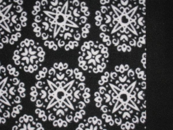 Damask Black and White Adult Size Fleece Pillowcase picture