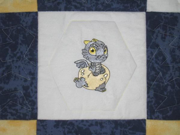 Boy or Girl Baby Hatching Dragons Soft Flannel Blanket picture