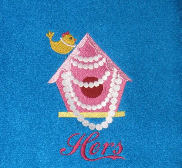 His and Hers Birdhouses Bath Towels picture