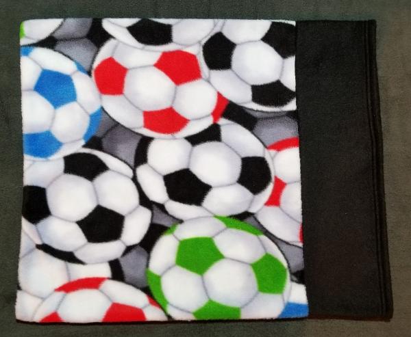 Soccer Print Kids and Adult Size Fleece Pillowcase picture
