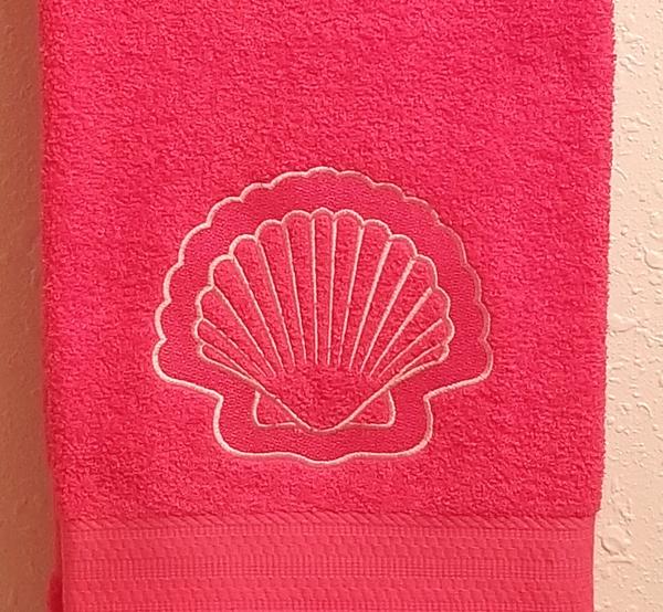 Seashell Embossed Bath Towel