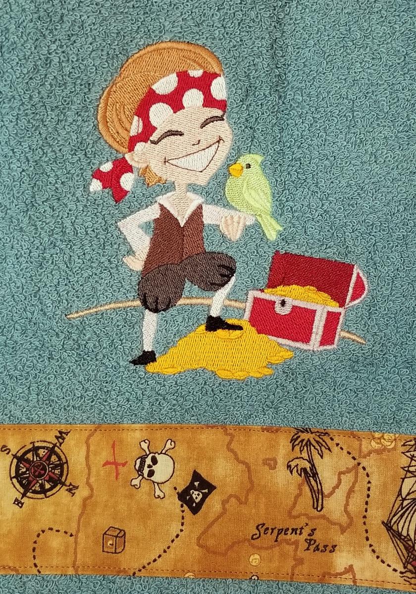 Pirate Bath Towel - Fun Pirate Towels - For All Treasure Seeking Pirates! picture