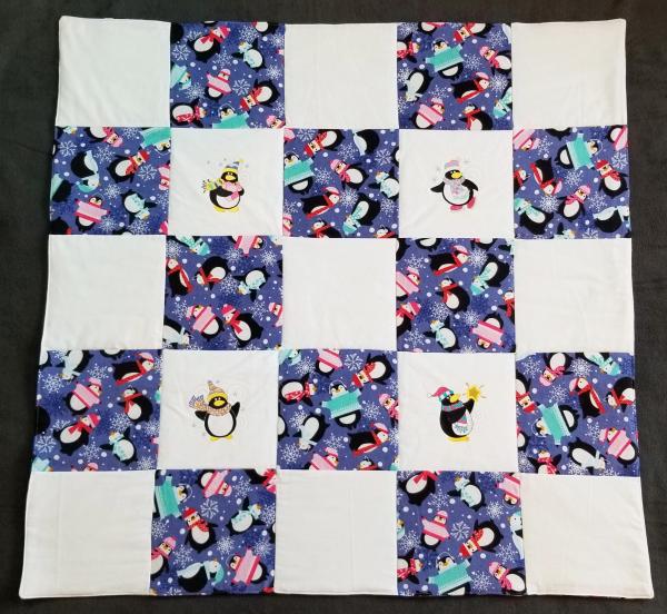 Winter Penguins Soft Flannel Blanket picture