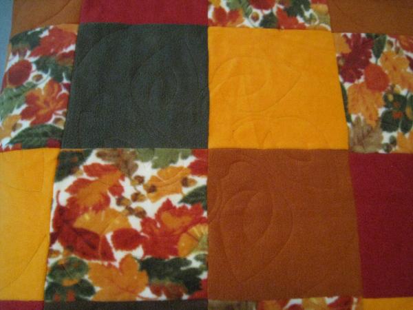 BEAUTIFUL AUTUMN QUILTED Fleece Blanket Soft Blanket for Twin or Full Bed picture