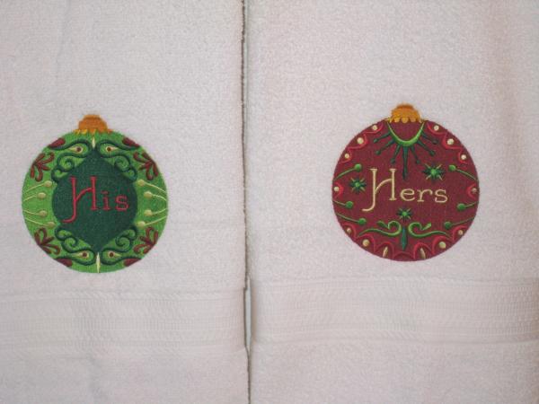 Christmas Ornament Towels picture