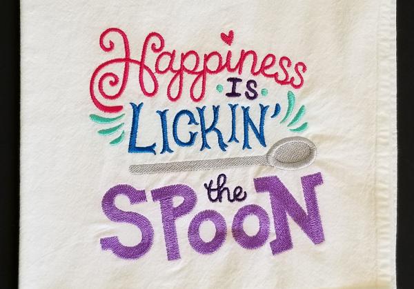 Happiness is Lickin' the Spoon Extra Large Flour Sack Towels
