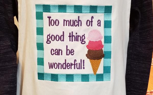Ice cream is a good thing! Embroidered Adult Apron Great Gift! picture