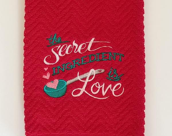 The Secret Ingredient is Love Kitchen Hand Towel picture