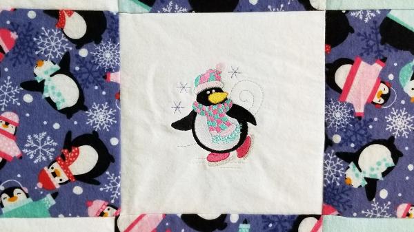 Winter Penguins Soft Flannel Blanket picture