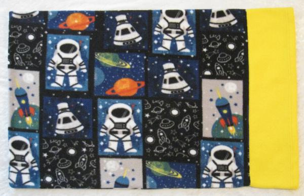 Space Ship and Planets Standard Size Fleece Pillowcase