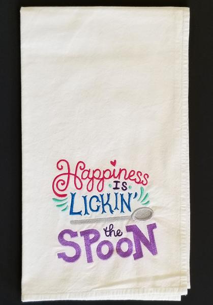 Happiness is Lickin' the Spoon Extra Large Flour Sack Towels picture