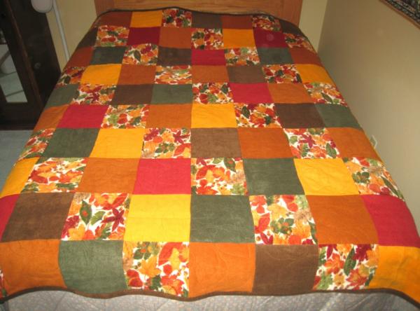 BEAUTIFUL AUTUMN QUILTED Fleece Blanket Soft Blanket for Twin or Full Bed picture