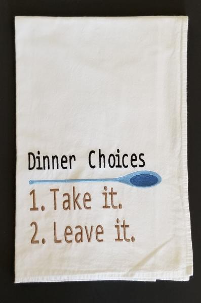 Dinner Choices Extra Large Flour Sack Towels picture