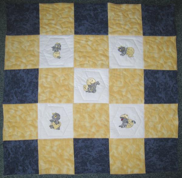 Boy or Girl Baby Hatching Dragons Soft Flannel Blanket picture