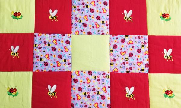 BEES and LADYBUGS Soft Flannel Blanket picture