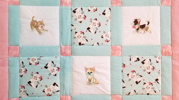 Kittens and Cats Soft Flannel Blanket picture