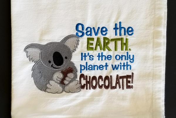 Save the Earth.... Saying Extra Large Flour Sack Towels picture