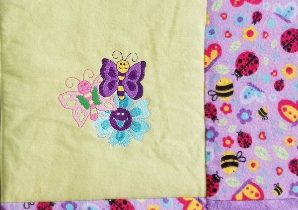 BUTTERFLIES and BEES S Soft Flannel Blanket picture