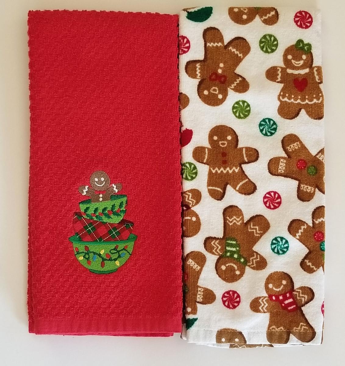 Christmas Gingerbread Man Kitchen Hand Towel Set Eventeny