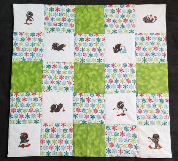 Baby Penguins Soft Flannel Blanket picture