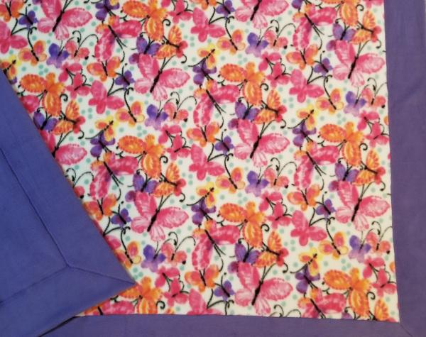 COLORFUL BUTTERFLIES Fleece Blanket, Fleece Throw picture