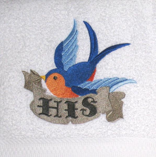 Colorful Swallows 4 pc Bath and Hand Towel set picture