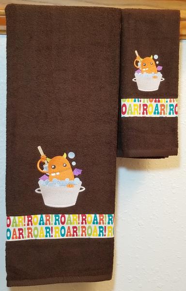 Embroidered MONSTER Bath Towels picture