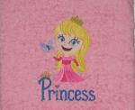 PRINCESS GIRL Bath Towel Little Princess with Butterfly Pink Bath Towel