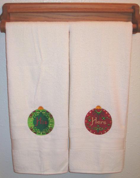 Christmas Ornament Towels picture