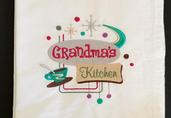 Grandma's Kitchen Retro Extra Large Flour Sack Towels picture