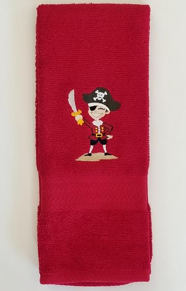 Pirate Embroidered Hand Towel picture