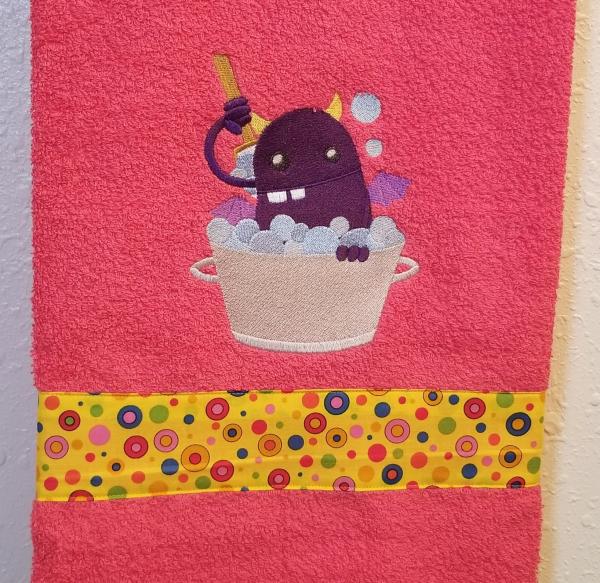 Embroidered MONSTER Bath Towels picture