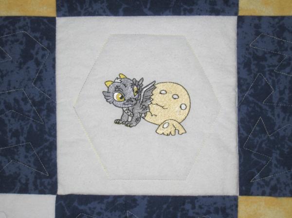 Boy or Girl Baby Hatching Dragons Soft Flannel Blanket picture