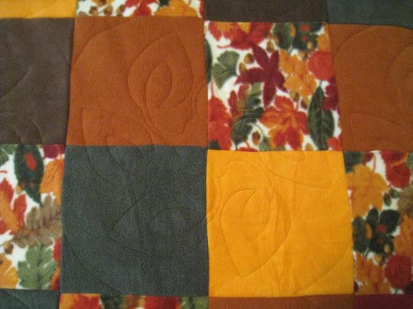 BEAUTIFUL AUTUMN QUILTED Fleece Blanket Soft Blanket for Twin or Full Bed picture