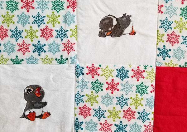 Baby Penguins Soft Flannel Blanket picture