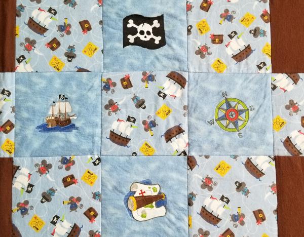 Pirate Theme Soft Flannel Blanket picture
