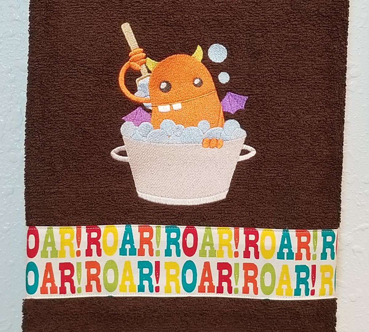 Embroidered MONSTER Bath Towels picture