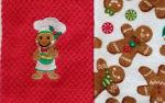 Christmas Gingerbread Man Kitchen Hand Towel Set