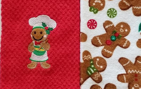 Christmas Gingerbread Man Kitchen Hand Towel Set picture