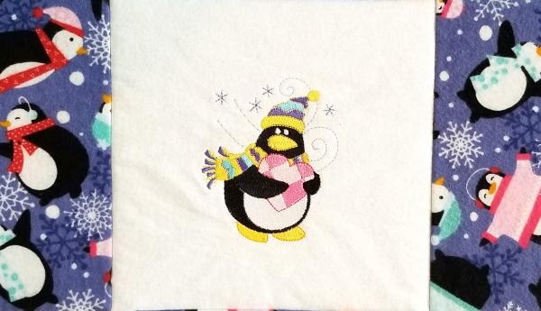 Winter Penguins Soft Flannel Blanket picture