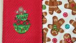 Christmas Gingerbread Man Kitchen Hand Towel Set