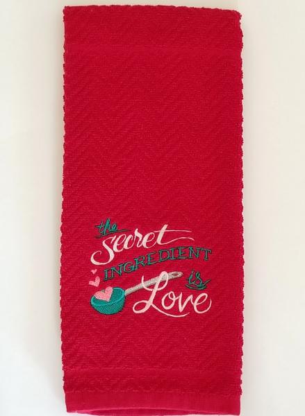 The Secret Ingredient is Love Kitchen Hand Towel picture