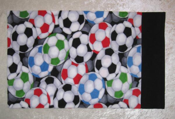 Soccer Print Kids and Adult Size Fleece Pillowcase