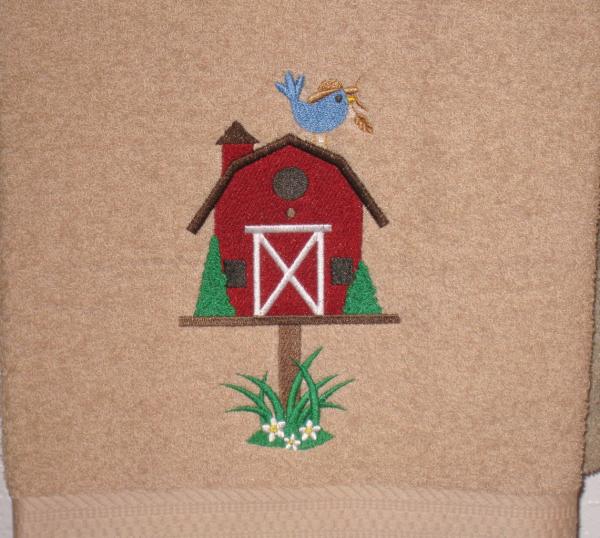 BIRDHOUSE BARN Bath and Hand Towel Set picture