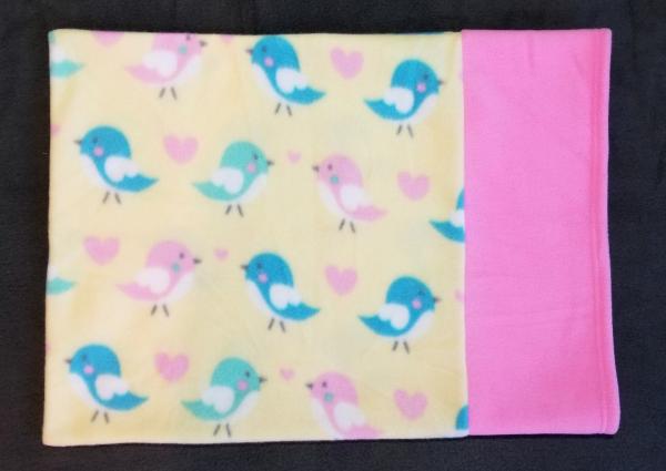 Colorful Birds Print Kids Small Fleece Pillowcase picture