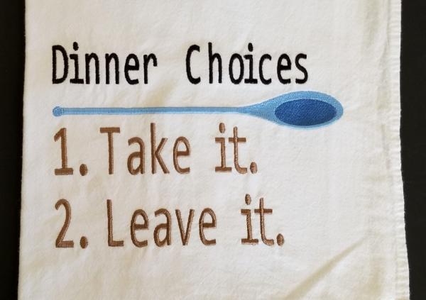 Dinner Choices Extra Large Flour Sack Towels picture