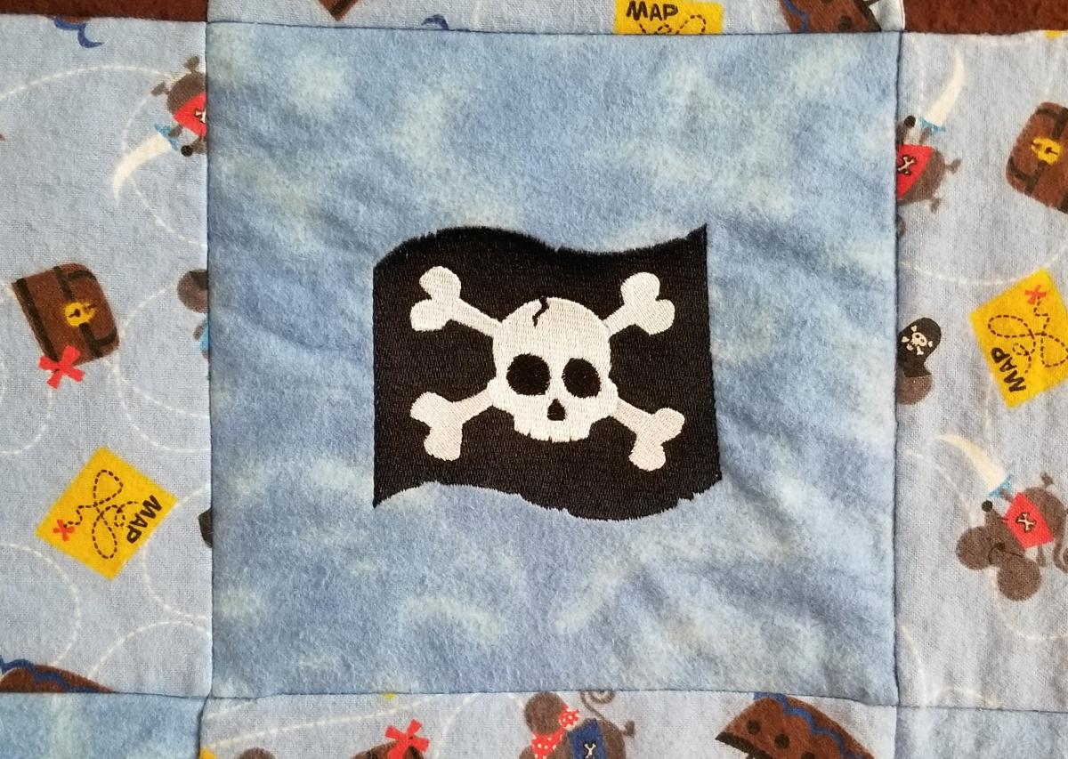 Pirate Theme Soft Flannel Blanket picture